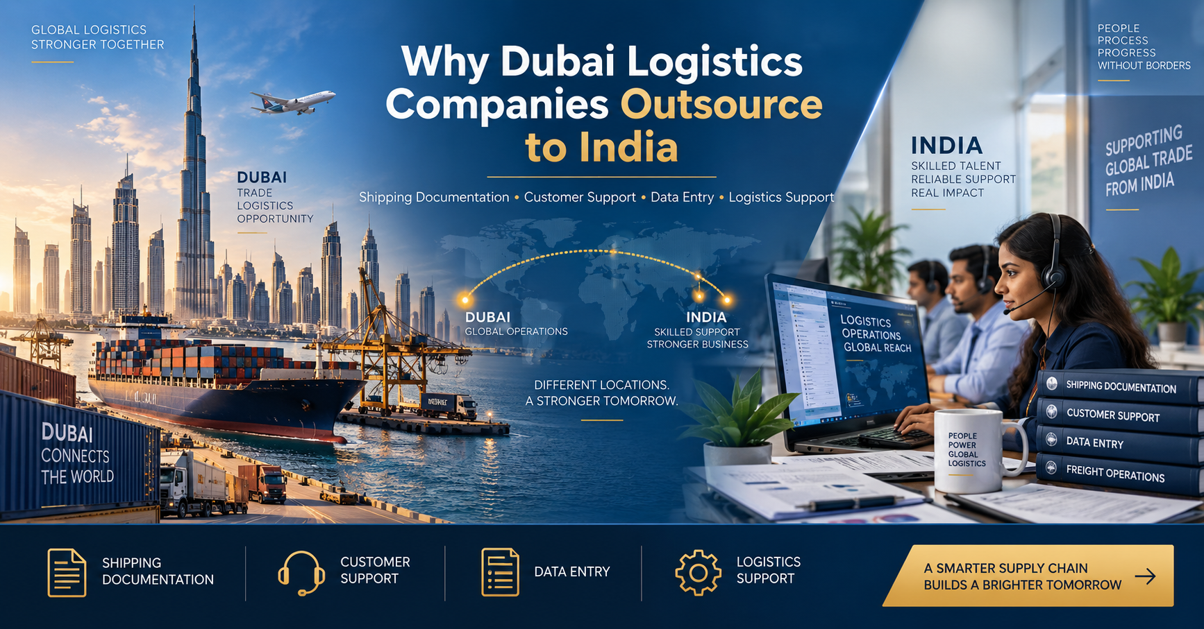Why Dubai Logistics Companies Outsource Back-Office Operations to India